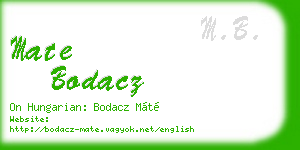 mate bodacz business card