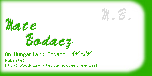 mate bodacz business card